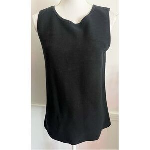 Talbots • Black Ribbed Sleeveless Women's Tank Top